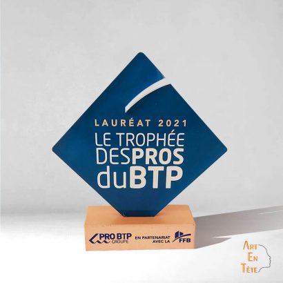 100% made in France Trophée BTP sur mesure