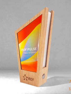 Trophée EDF lumineux 100% made in France personnalisé sur mesure