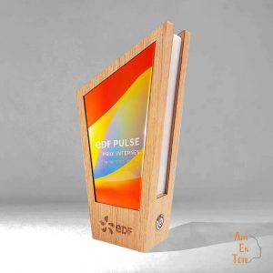 Trophée EDF lumineux 100% made in France personnalisé sur mesure