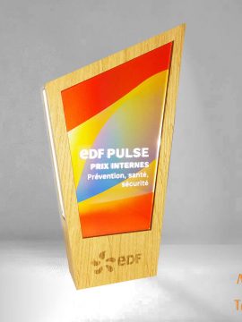 Trophée EDF lumineux 100% made in France personnalisé sur mesure