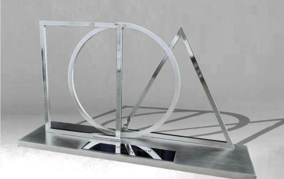 Trophée Architecture équerre d'argent 100% made in France sur mesure