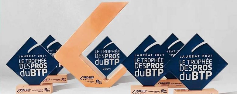 Trophée BTP 100% made in France sur mesure Art en Tête