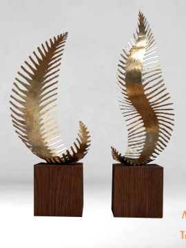 Trophée feuille métal