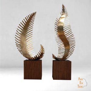 Trophée feuille métal