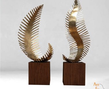 Trophée feuille métal