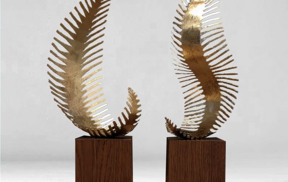 Trophée feuille métal