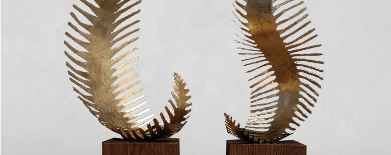 Trophée feuille métal