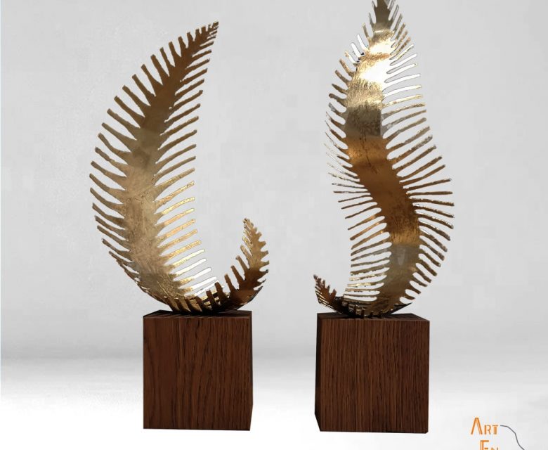 Trophée feuille métal