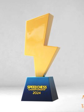 création trophée luxe résine