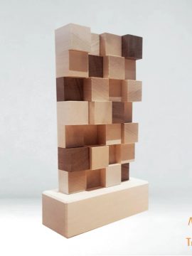 Totem mosaïque bois premium