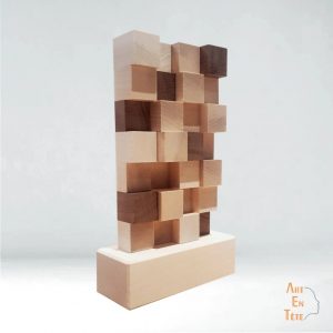 Totem mosaïque bois premium