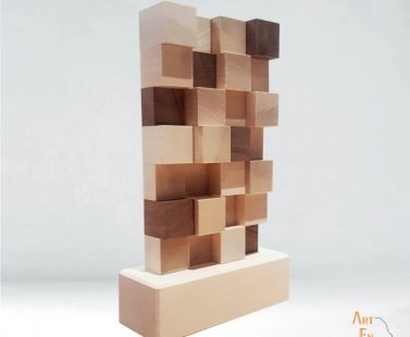 Totem mosaïque bois premium