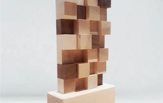 Totem mosaïque bois premium