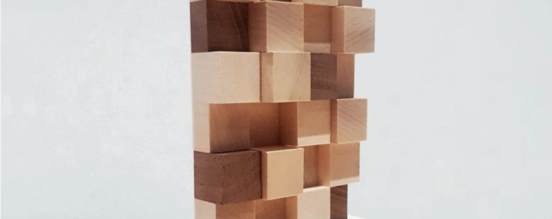 Totem mosaïque bois premium