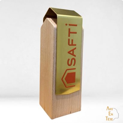 création trophée premium bois laiton