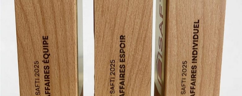 création trophée bois laiton