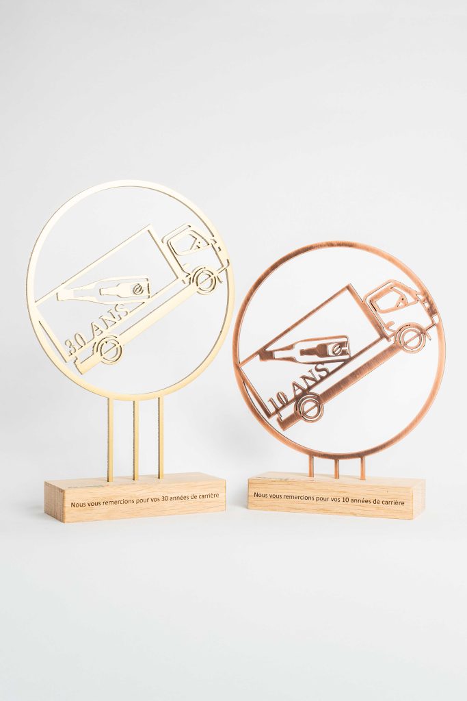 trophée médaille du travail sur mesure