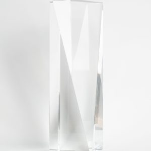 trophée totem élégant en verre