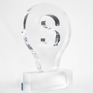 trophée plexiglas incolore