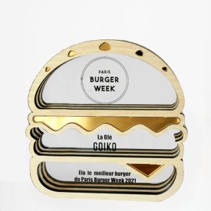 creation trophee burger sur mesure