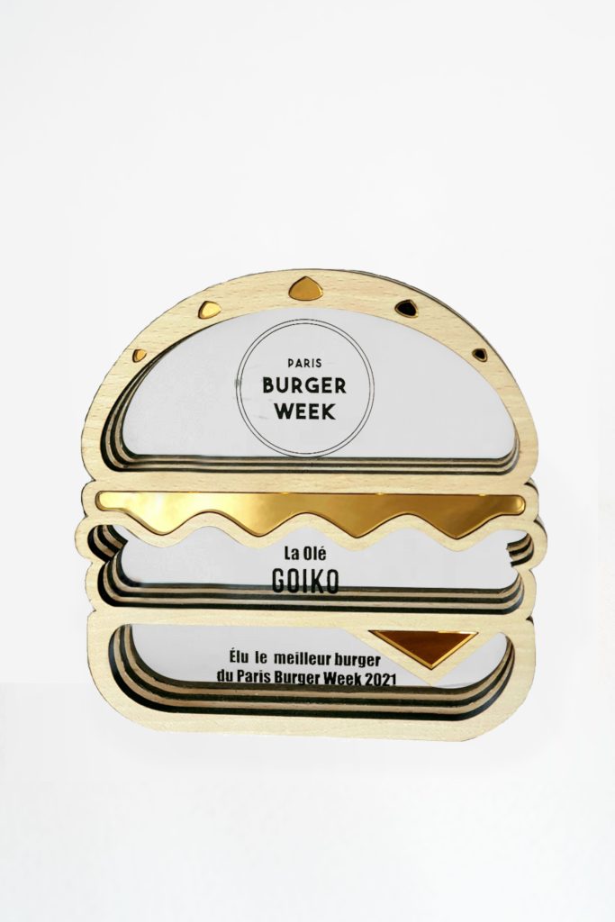 creation trophee burger sur mesure