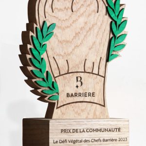 trophée éthique en bois sur mesure