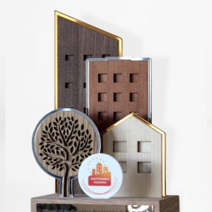 création trophées responsables sur mesure