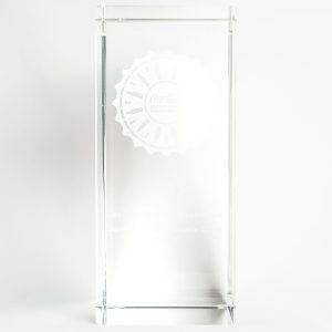 trophée en verre personnalisable