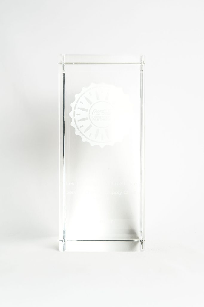 trophée en verre personnalisable